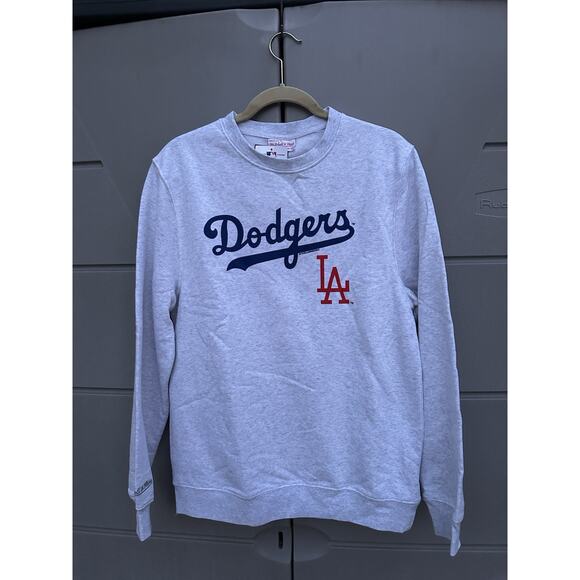 Mitchell And Ness Los Angeles Dodgers Men’s Crewneck Sweatshirt Retro Sz M Grey - Picture 3 of 10